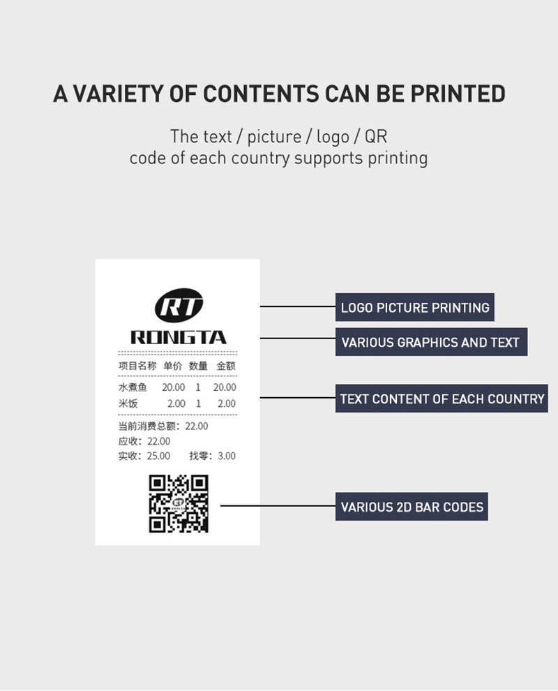 Logo A4 A5 Pocket Small Thermal Handheld Photo Mini Portable Wireless Label Pos Printer