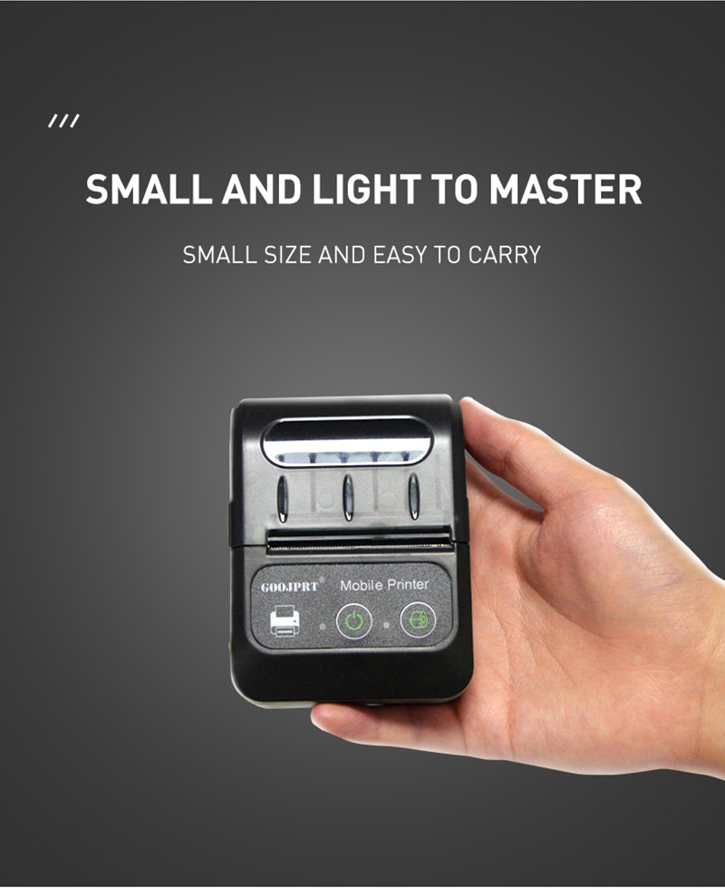 Logo A4 A5 Pocket Small Thermal Handheld Photo Mini Portable Wireless Label Pos Printer